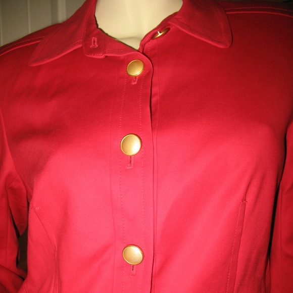 NWT New Rafaella Womens Red Blazer Jacket size 12 P Long Sleeve Business Career - Picture 5 of 8
